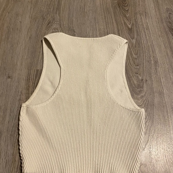 Babaton Cream Ribbed Knit Tank Top - Picture 3 of 5
